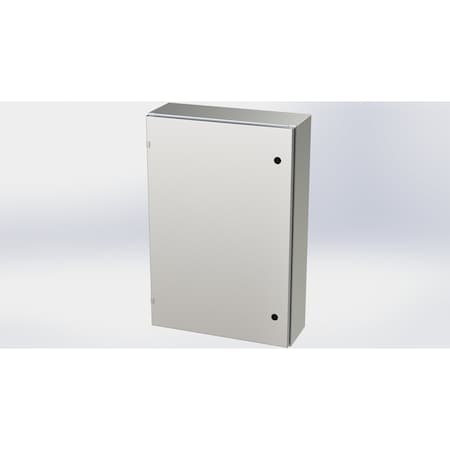 Saginaw Control & Engineering 1/4 Turn Latch Electrical Enclosures, 36 in H, 8 in D, 24 in W, NEMA 3R, 4, 4X, 12, 13 SCE-36EL2408SSLP